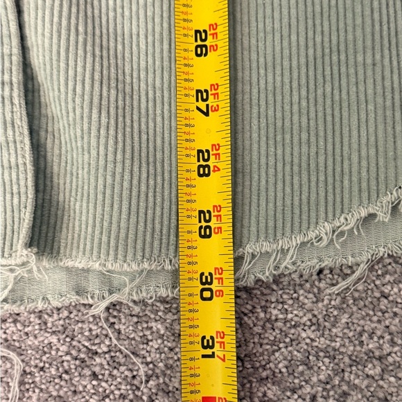 PacSun Womens Mint Green Jacket Oversized Raw Hem Button Closure Corduroy Sz M/L - Picture 6 of 8